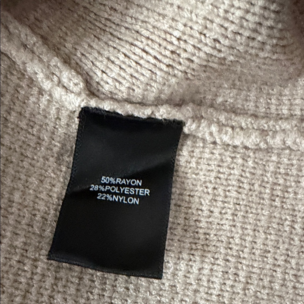 Tahari Women’s Knit Toggle Cardigan Sweater Jacket in  Elegant Beige/Brown Sz-S - Picture 8 of 10